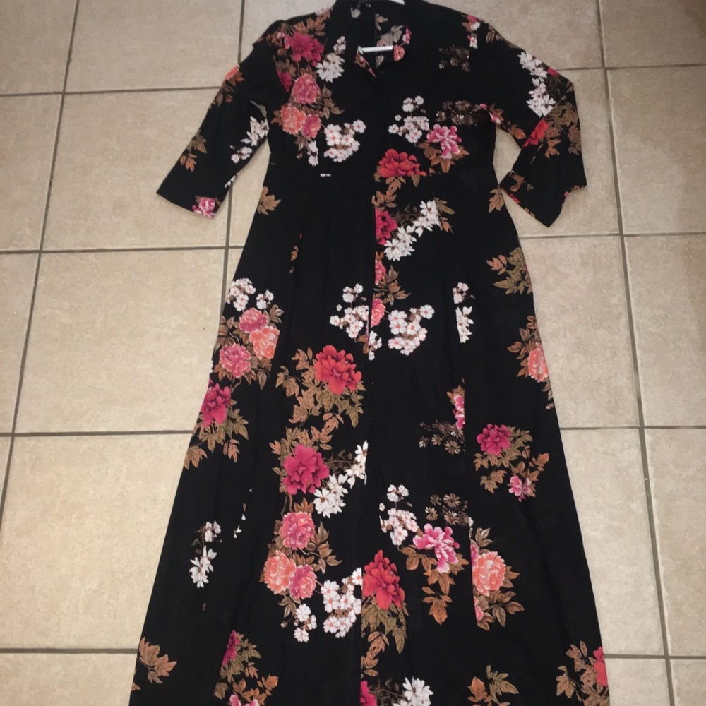 Zara floral maxi dress